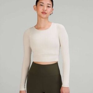 Lululemon ebb to street crop long sleeve